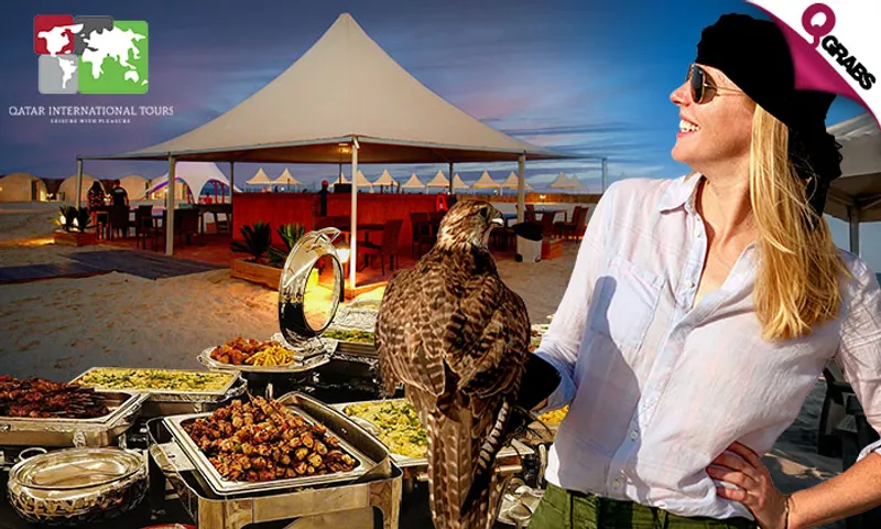 Overnight Desert Camping Experience: Dinner & Breakfast Buffet, Beach Access, Dome Tent & More for ONE or TWO!